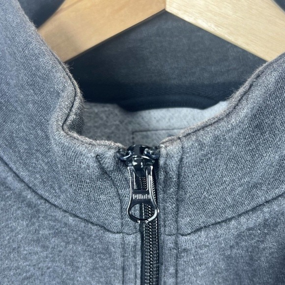 Puma Dark Gray Zip Up Fleece Jacket Size M Mock Neck Track Jacket - Picture 5 of 11